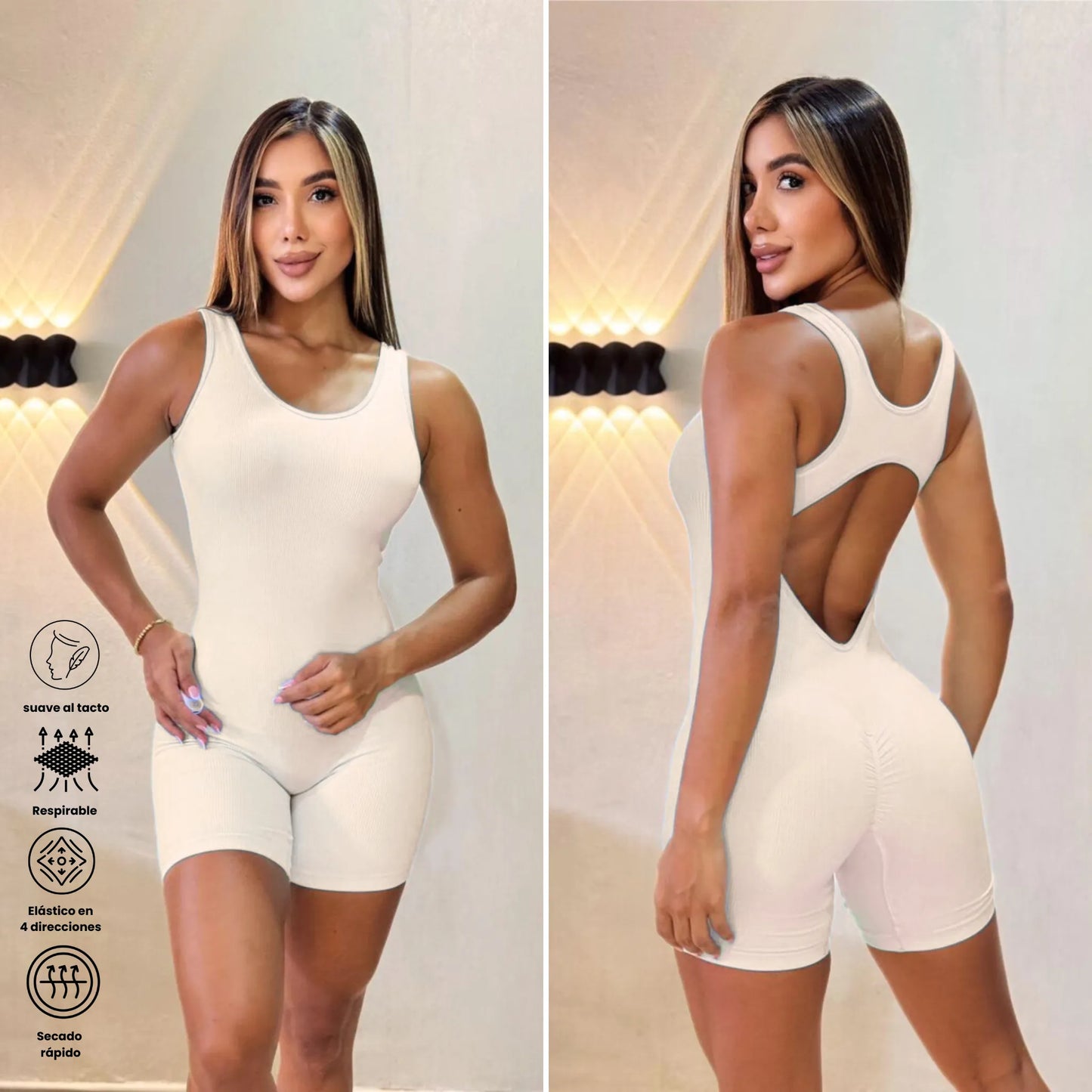 Enterizo Seamless Corto Sin Mangas