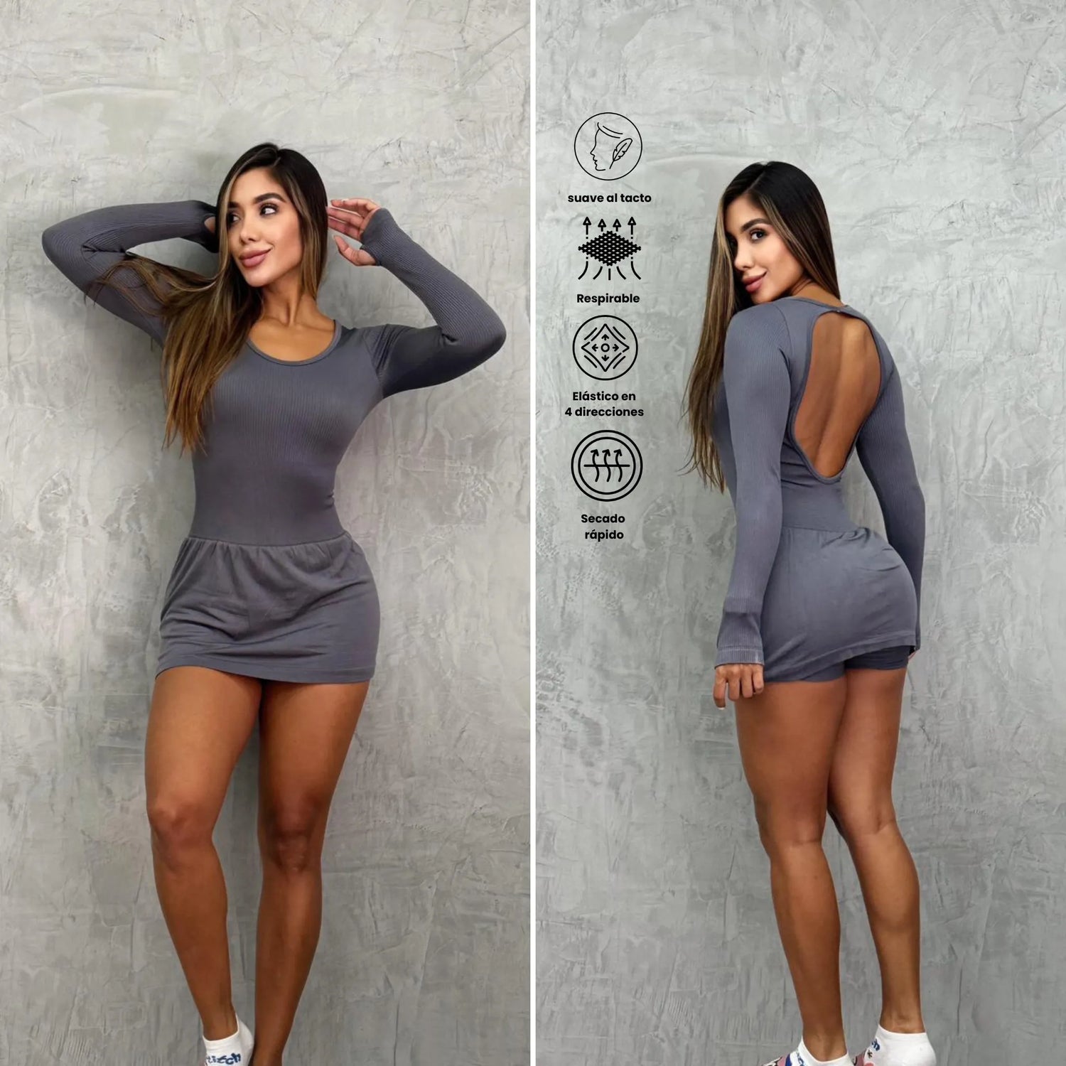 El Vestido Falda Short Seamless de ADA™ es la mezcla perfecta entre estilo y funcionalidad